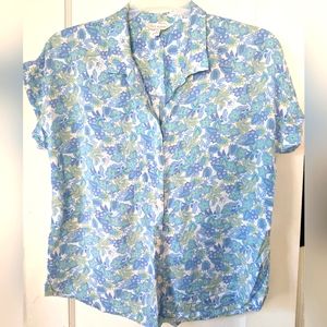Lucky Brand Women's Button Up Floral Shirt